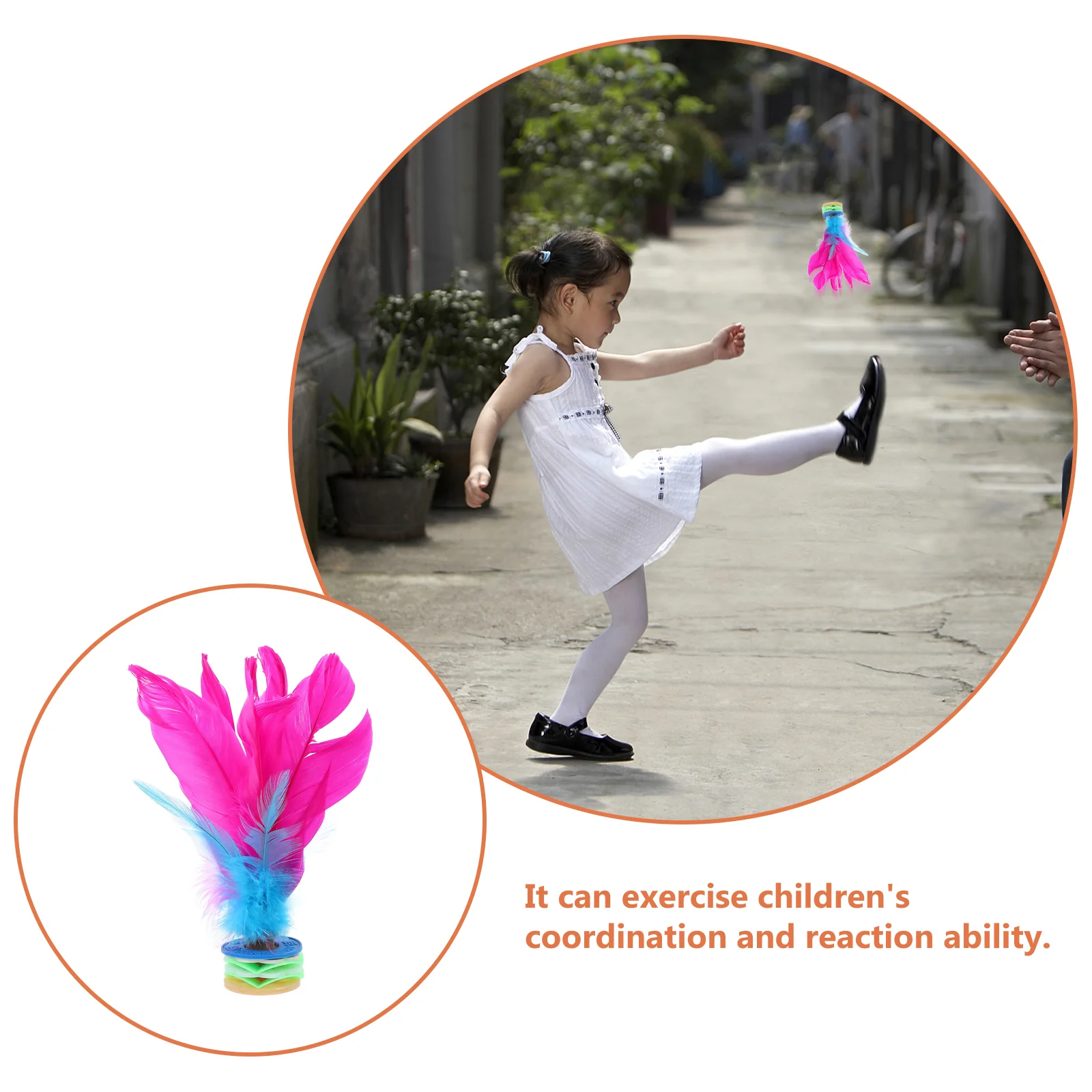 Chinese Jianzi Toy Spline Shuttlecock Kids Toys Kick For Children Scissors Fitness Sports