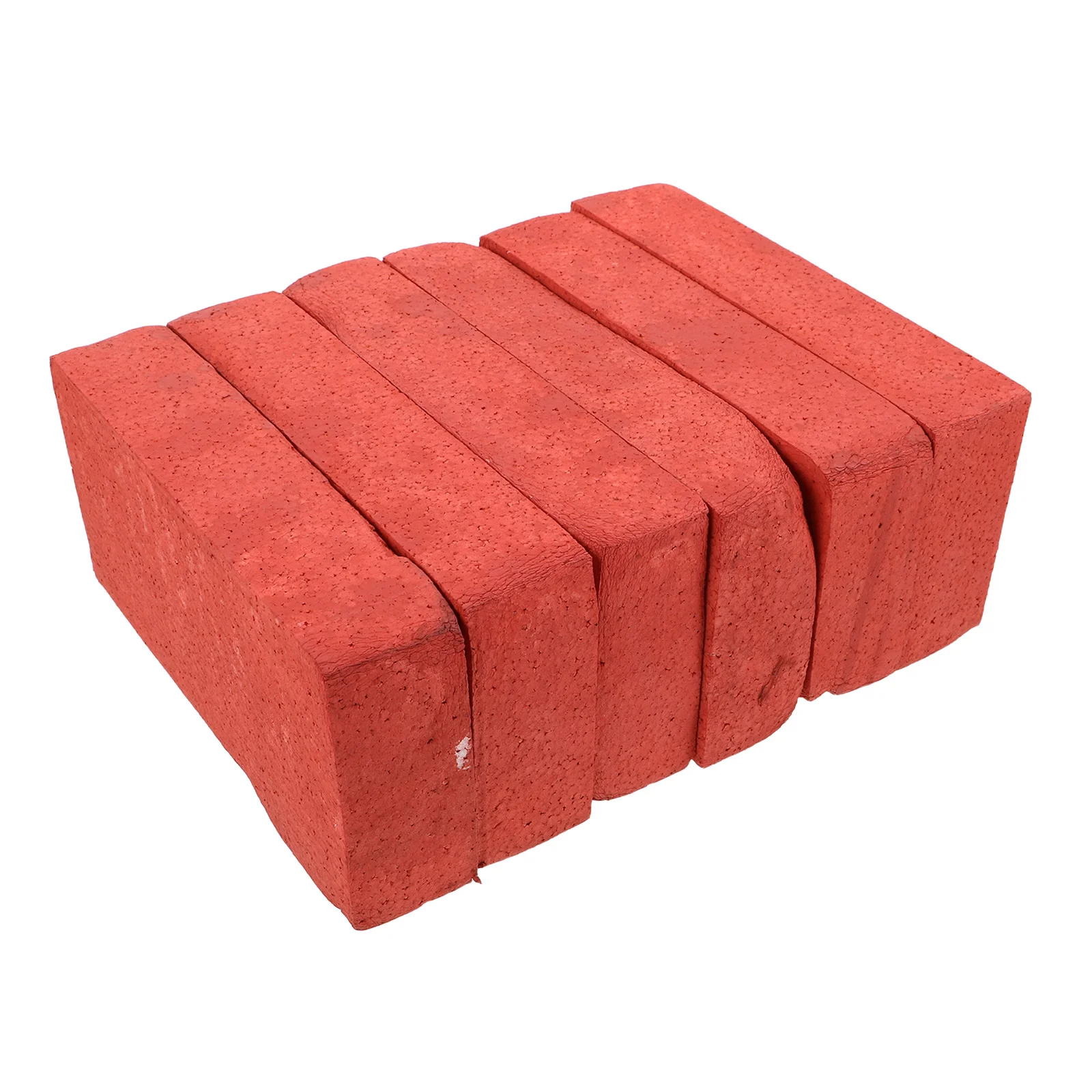 

6Pcs Foam Bricks Lightweight Red Miniature Simulation Brick Blocks for Stage Performance Movie Props Magician Tricks Halloween
