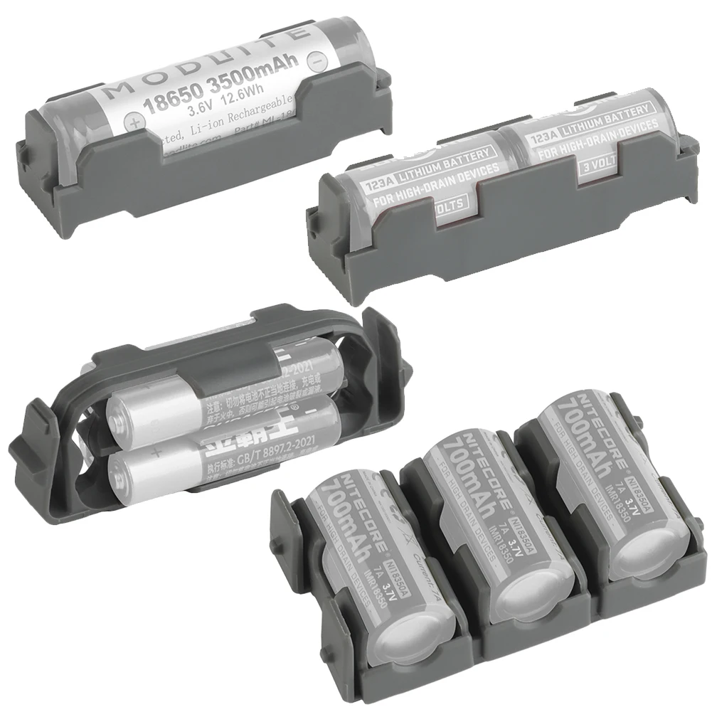 التكتيكية وحدات صندوق البطارية الملحقات حامل البطارية تخزين البطارية إدراج البطارية لبطاريات AAA 18650 18350 CR123A #5