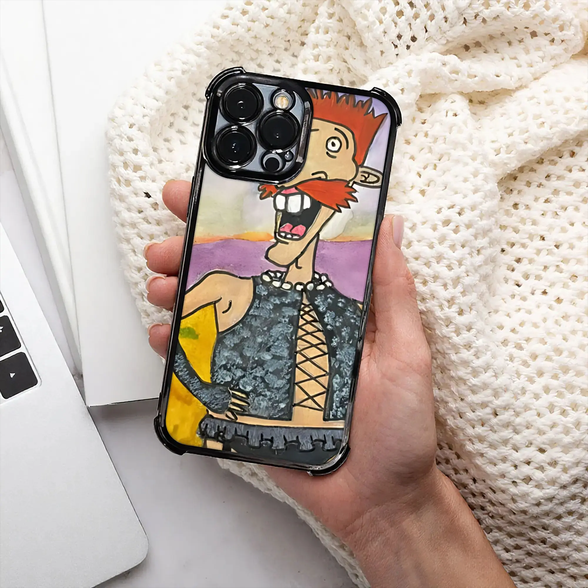 Un hommage à la légende Nigel Thornberry, coque de téléphone avec procédé de galvanoplastie pour iPhone, divers modèles