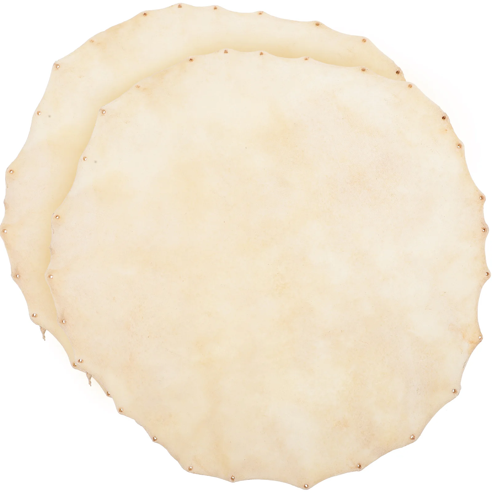 

2 Pcs Drum Cover Percussion Accessories Replacement Skin Musical Instrument Kit Leathers Sheepskin African Covers