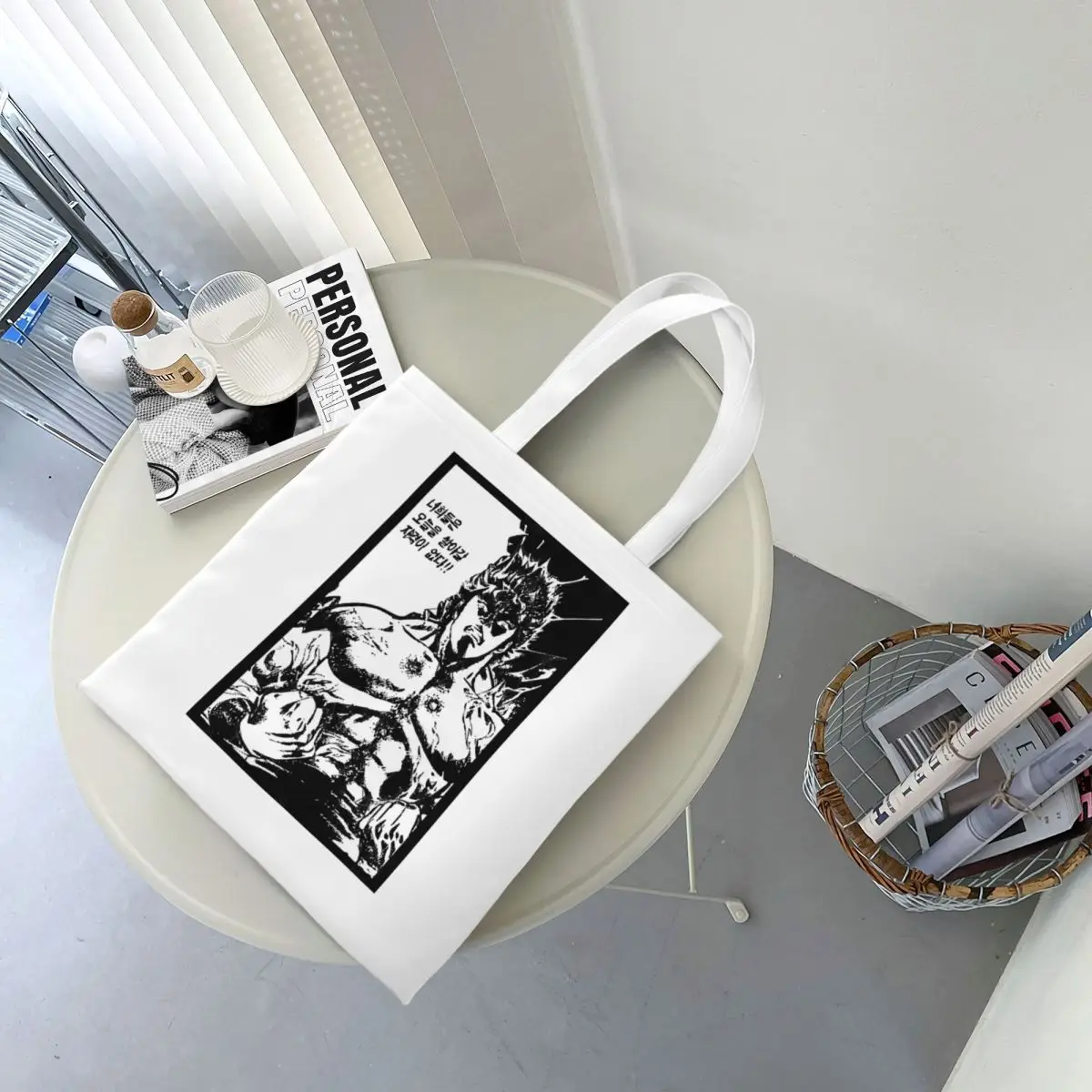 Fist Of The North Star Kenshiro Shopping Bags Canvas The Tote Bag Reusable for Ladies Shoulder Tote Travel Handbag