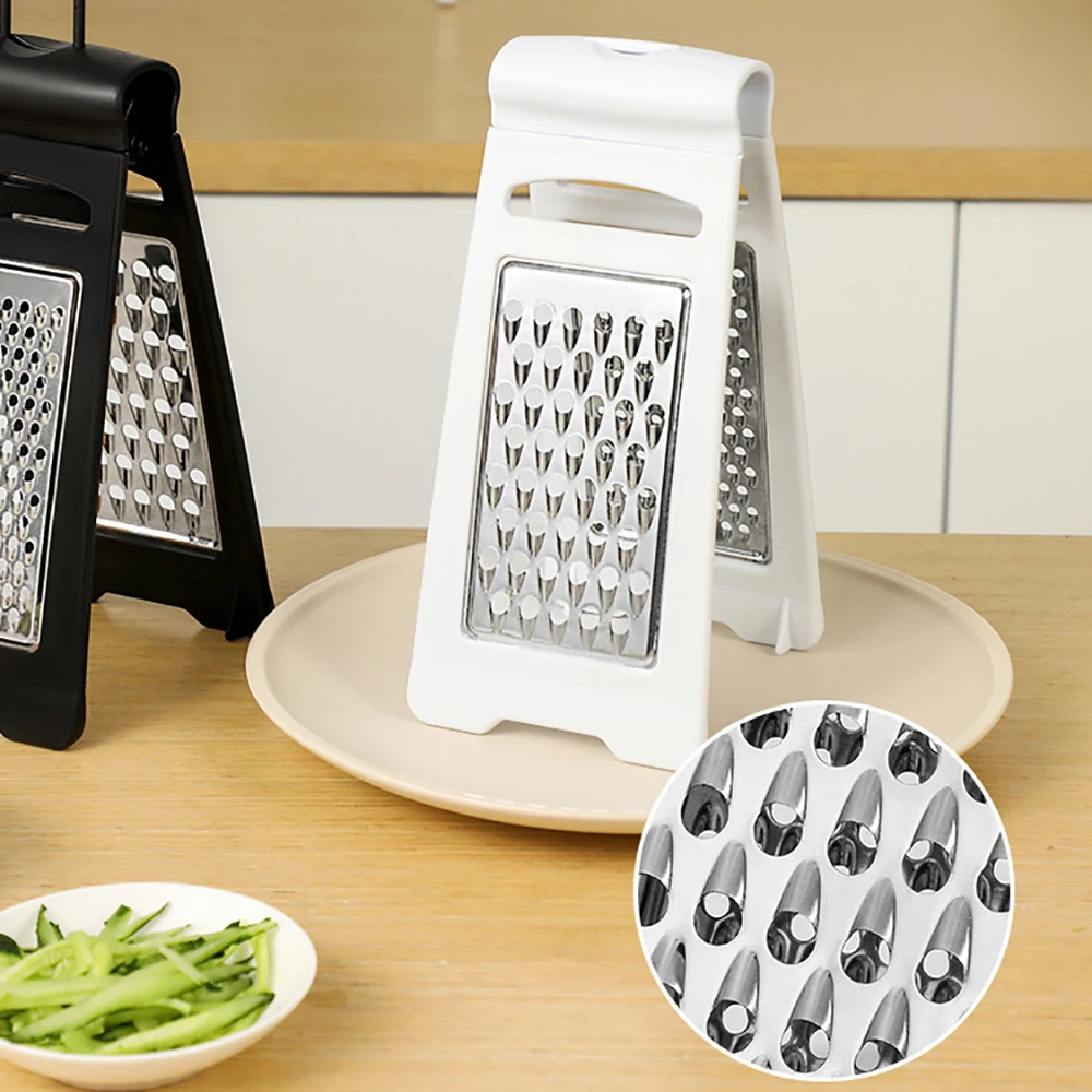 Foldable Stainless Steel Box Cheese Grater Handheld 2 Sided Ginger Shredder Vegetable Fruit Ginger Cutter Kitchen Accessories