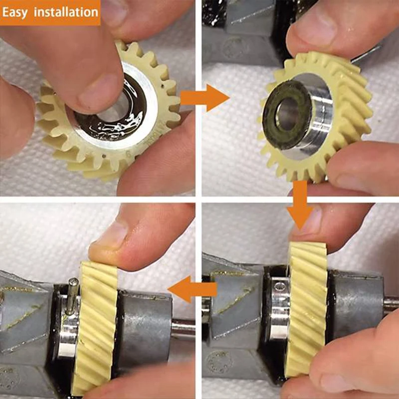 Top Deals 1 Set W10380496 Carbon Stand Mixer Motor Brush & 1 Set Motor Brush W10380496 4162897 Mixer Worm Drive Gear