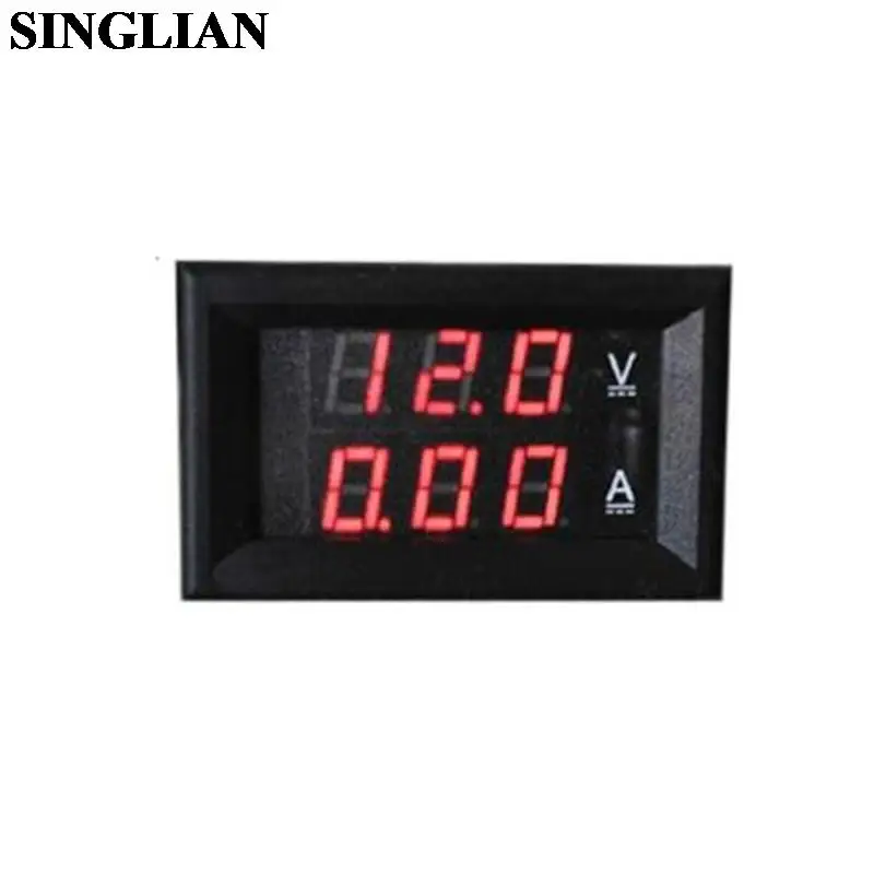 DC0-100V 10A 50A 100A Voltmeter Ammeter Red Blue LED Amp Dual Digital Volt Meter Gauge 0.56\'\' LED Digital Display