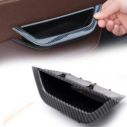 Carbon Fiber Pattern Driver Side Inner Door Pull Handle Garb Cover Trim For BMW X3 F25 2010-2016