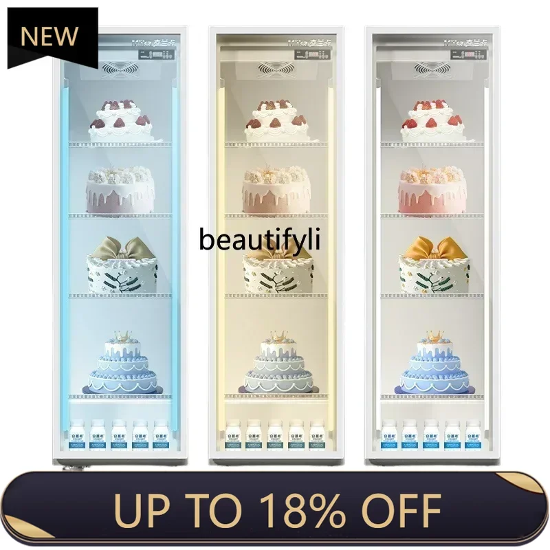 

Z189 A06 Cake Refrigerated Display Cabinet Vertical Air-Cooled Fresh Cabinet Freezer Freezer Baking Refrigerator Commercial Use