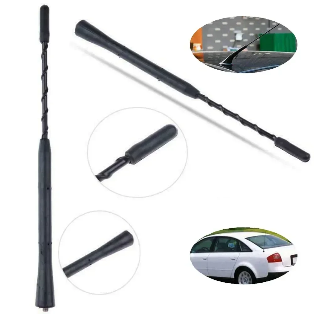 1pc 9inch/11inch/16inch Length Car Antenna Rubber Replacement AM-FM Signals Model Secure Screws Universal Fit Most Cars