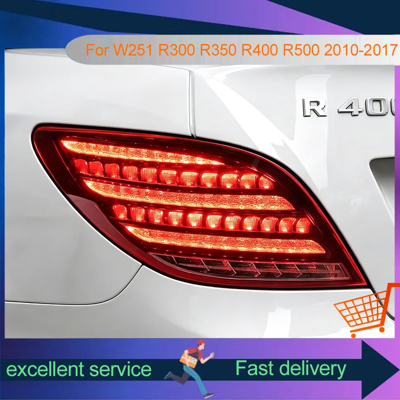 Modified Taillights For Mercedes Benz W251 R-Class R300 R350 R400 R500 2010-2017 Auto LED BulbsTail Light DRL Car Accessories