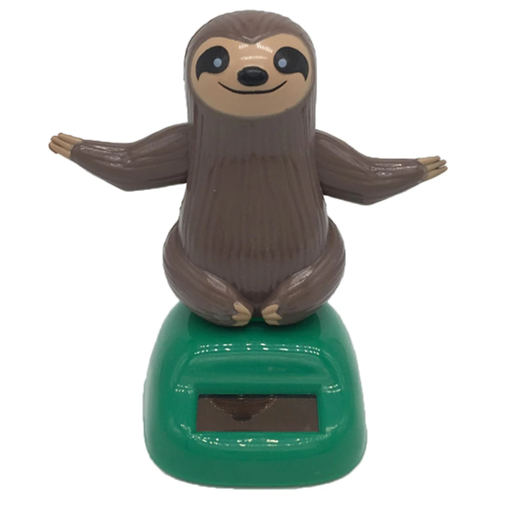 

Novelty Solar Powered Bobbling Toy Shaking Hands Sloth Doll Solar Powered Sloth Toy Desk Gadget Home Decor Office/Car Ornament