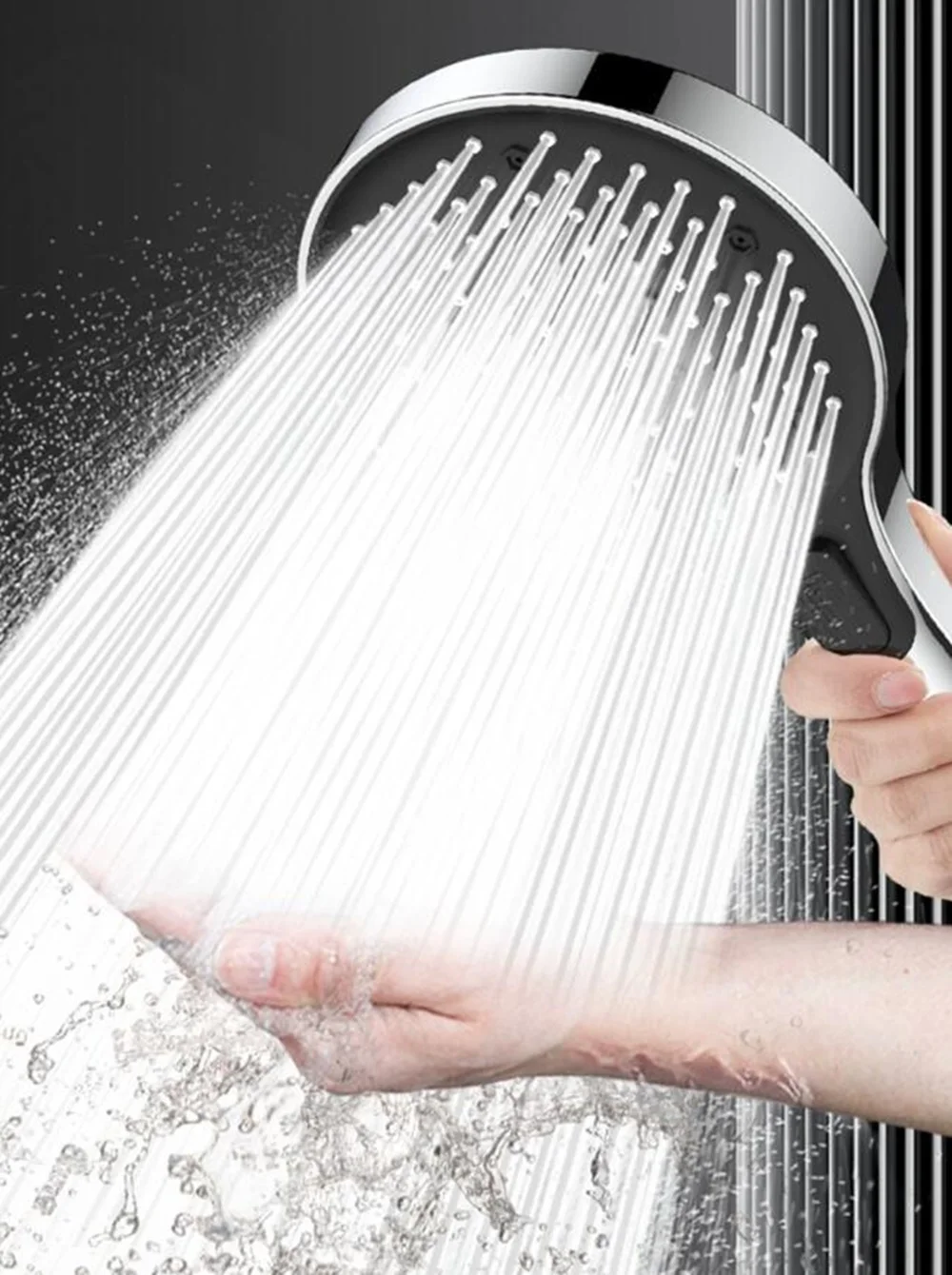 

6 Modes Spray Shower Head Spa Filter High Pressure Message Big Panel Booster Mixer Bathroom Faucet Accessories Set Hose Bracket