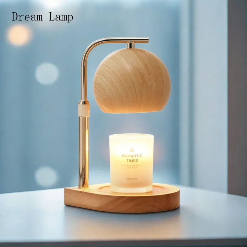 Original Wood Aromatherapy Timed Candle Warmer Lamp, Bedside Reading Table Lamp In The Living Room, Fragrance Night Light