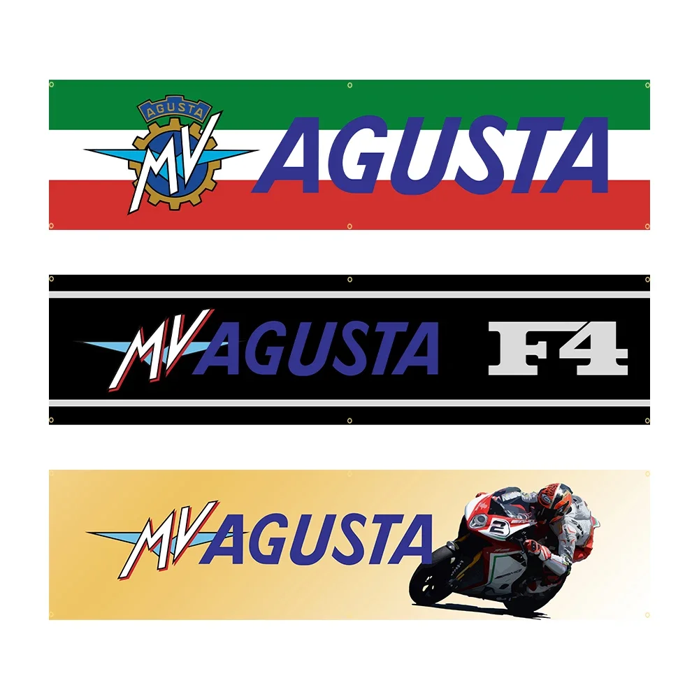 60*240 MV Agustas Motorcycle Flag Garage or Outdoor Decoration Banner Tapestry