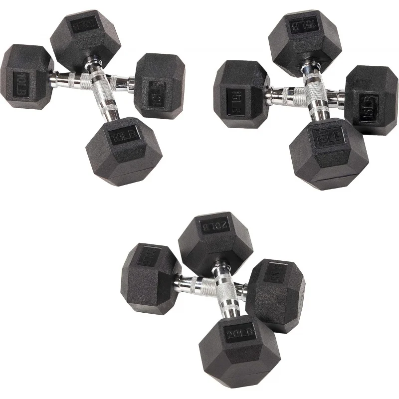 

AQRubber Encased Hex Dumbbell,Set Including 10,15,20LB Pairs