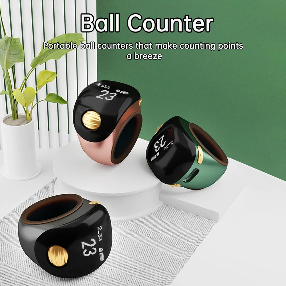 Hitopin Tasbih Zähler Smart Ring,Digital Electronic Smart Ring Counter,Intelligenter Tasbih-Ring Zähler,Muslimischer Tasbeeh Smart Counter,Islamischer Ring Counter,Tasbeeh Smart Zähler (Grün,18mm
