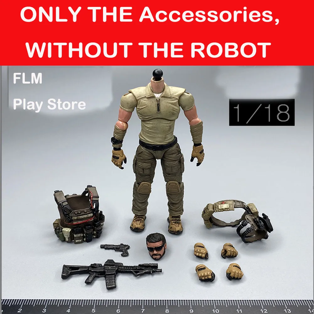 In Stock New JoyToy Solid DIY Accessory Carne Pistol Chest Hanging Plain Body Head Carving 1/18 3.75in Soldier Military Accessri