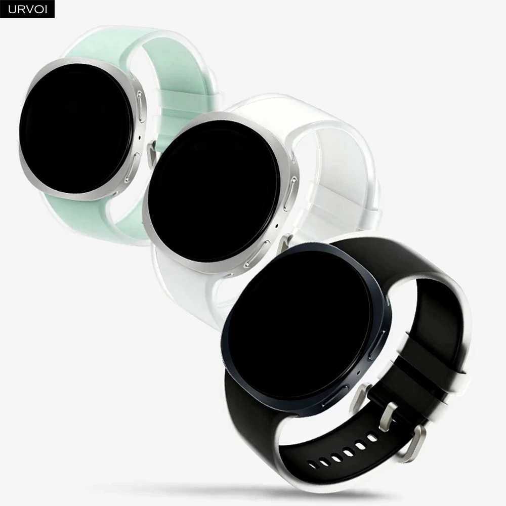 URVOI Misty Band for Samsung Galaxy Watch 9/8 40mm 44mm & 8 Classic 46mm Two-Tone Silicone Strap Flexible Fit Seamless Comfort