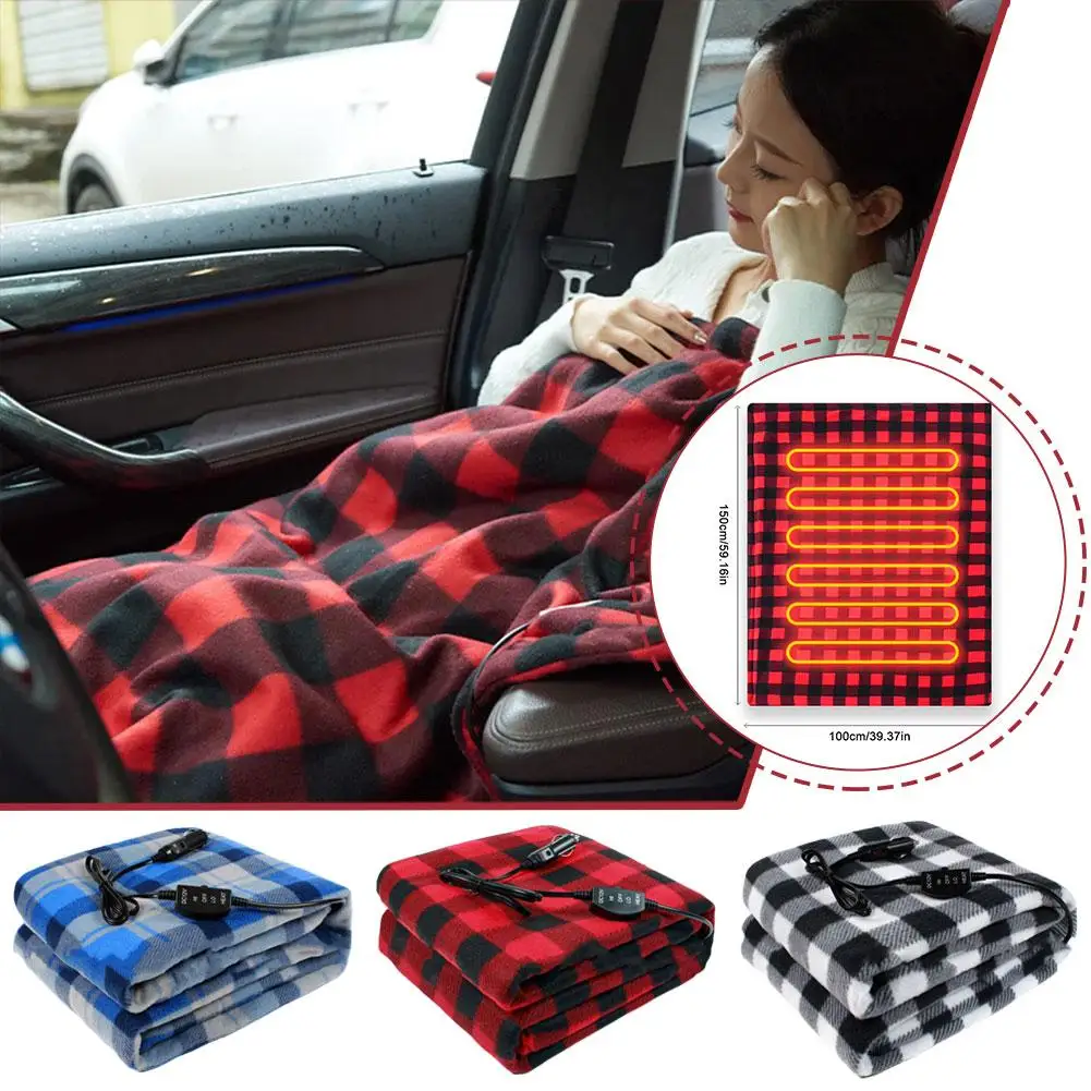 Car Heating Blanket 12V Heating 2 Speed ​​Switchable Car Pad Pad Constant Heating Temperature Heating 145x100CM O7H4