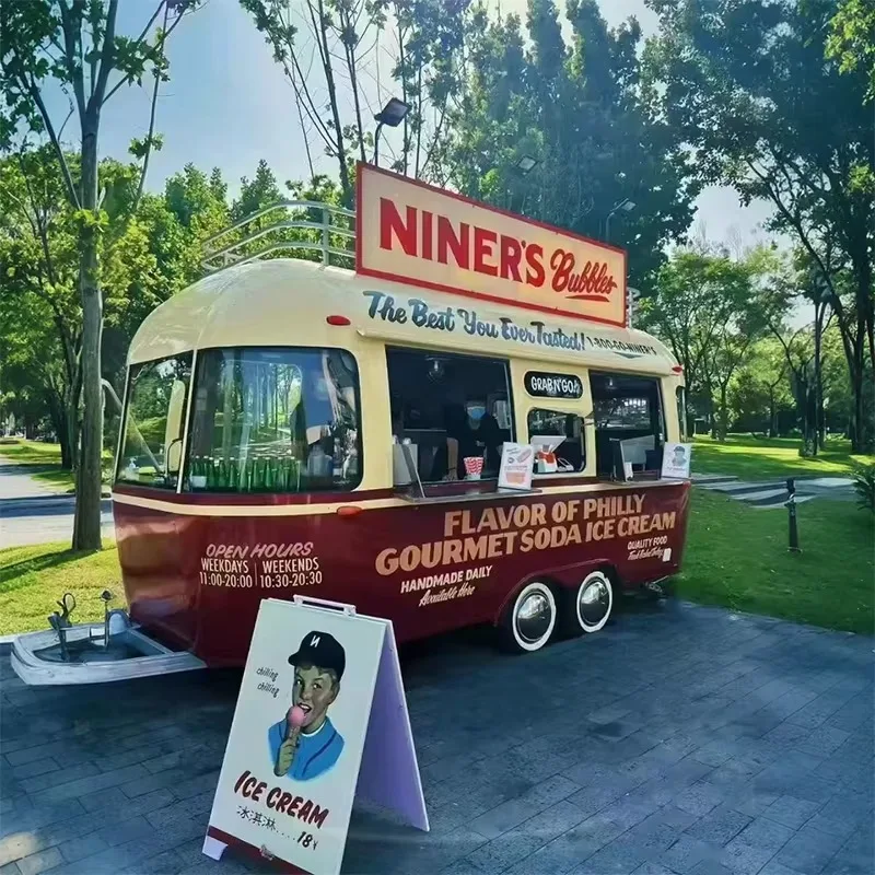 

Commercial Stainless Steel Coffee Vending Machine for Snack Food Hotdogs Candies Ice Cream Fast Food Mobile Kiosk Trailer