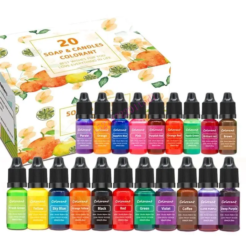 

M76B Wax Dye Color Dye Epoxy Resin Dye 20 Vibrant Colors High Concentrated