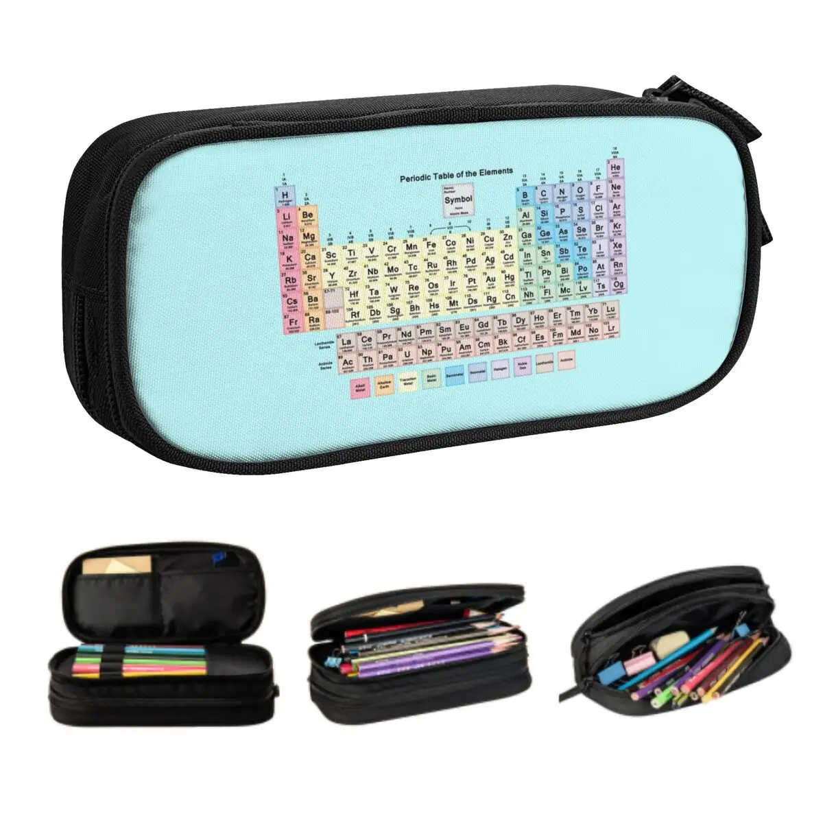 Periodic Table With All 118 Element Names Kawaii Pencil Cases Boy Girl Science Chemistry Chemical Pencil Box Students Stationery