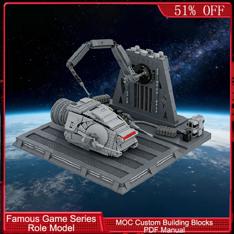 

2061 деталь: Завод оружейной фабрики Star Battle Frontline II, модульный конструктор MOC, креативный дизайн, сделай сам, праздничный подарок, игрушка