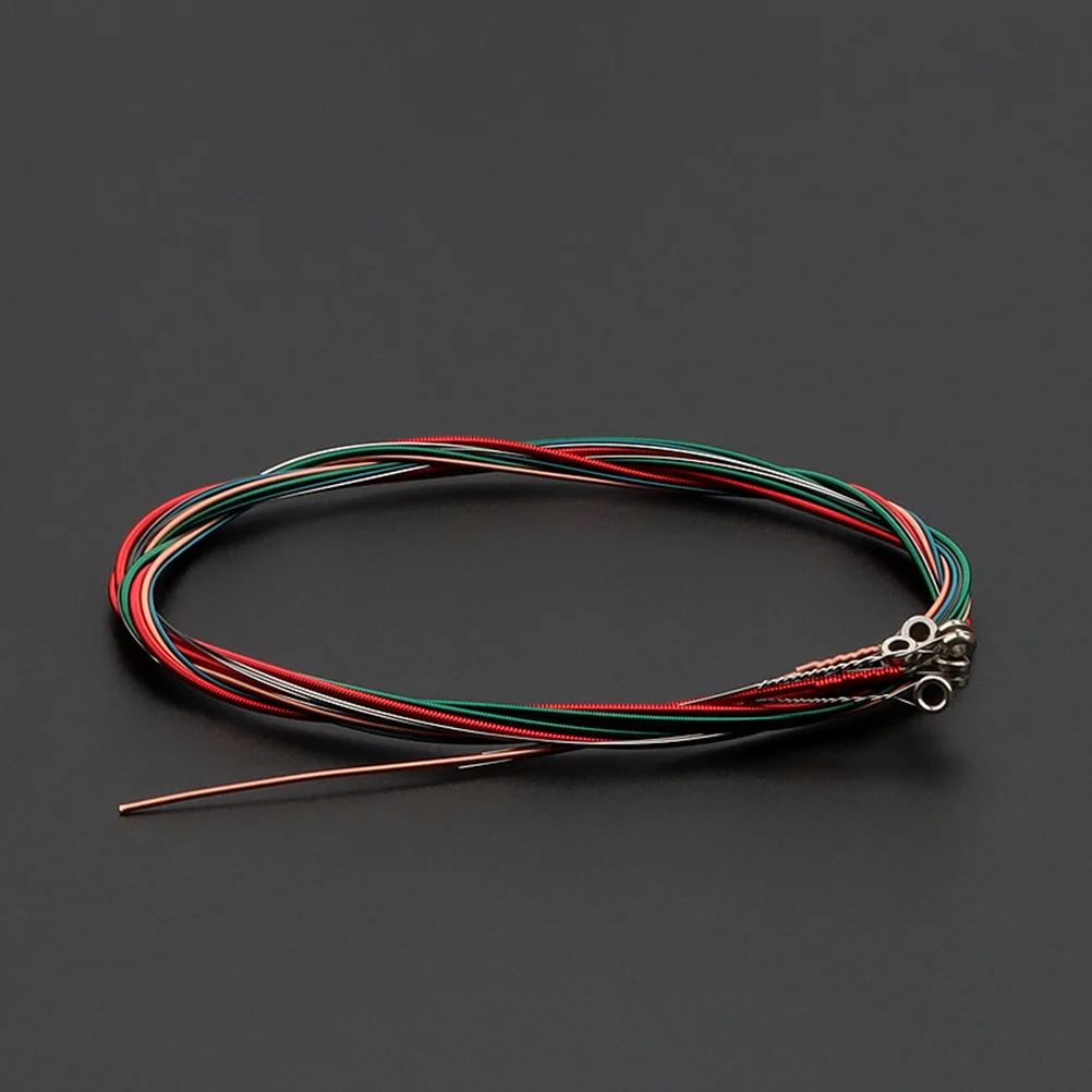

6Pcs Guitar Strings Acoustic Replacement Set Durable Metal Folk Guitar Strings Clear Sound Strong and Long Lasting