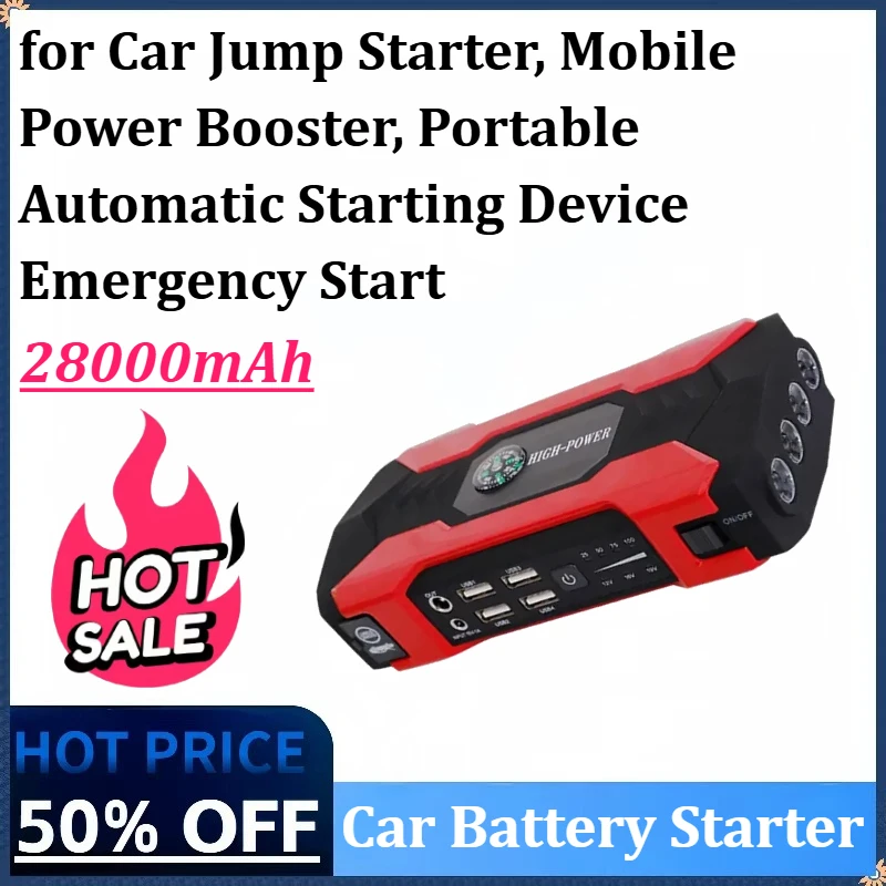 

Car Battery Starter 28000mAh 12V for Car Jump Starter Mobile Power Booster Portable Automatic Starting Device Emergency Start
