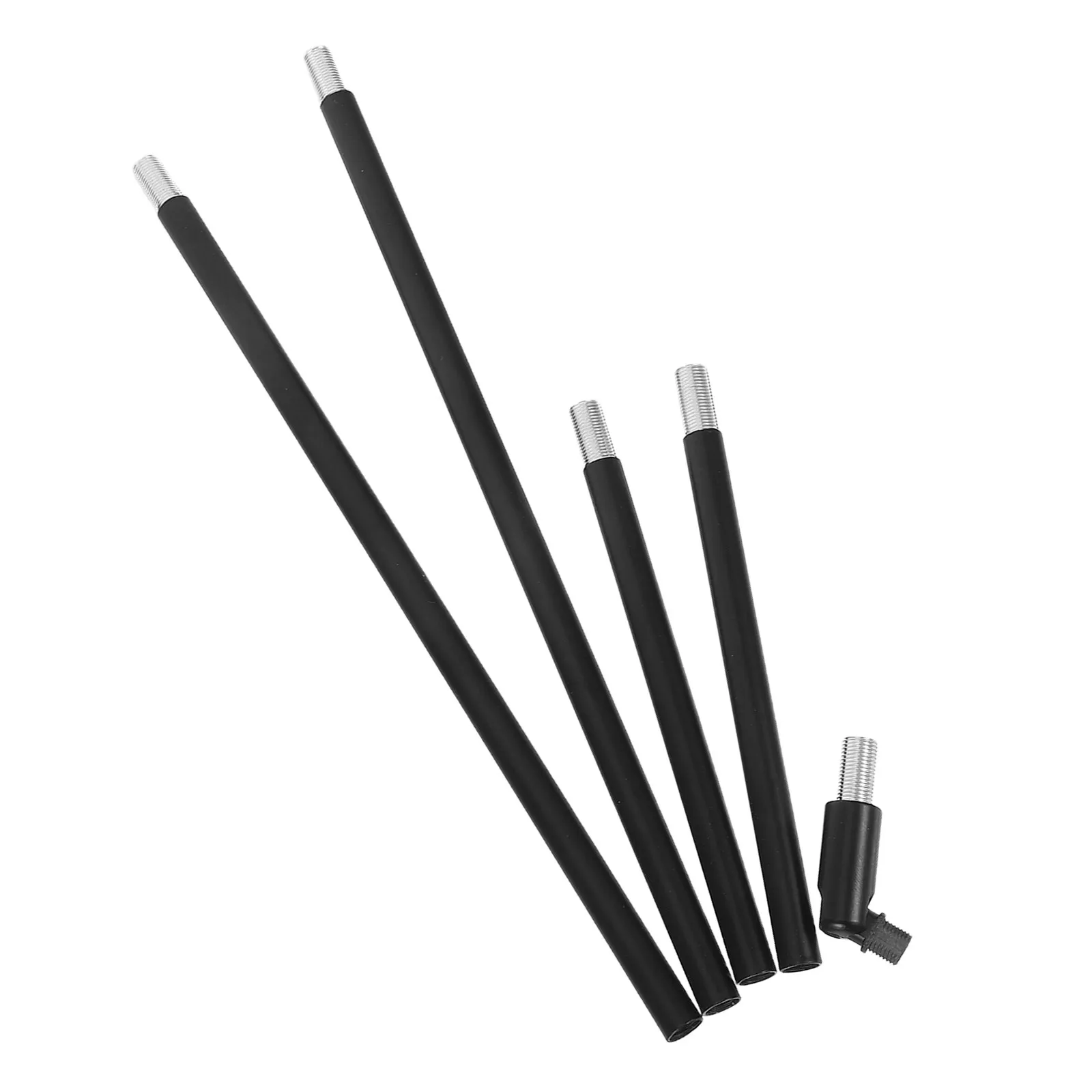 1Set Black Pendant Light Fitting M10 Threaded Rod Sloped Ceiling Adapter Adjustable 180 Degree Extension Rods Lighting