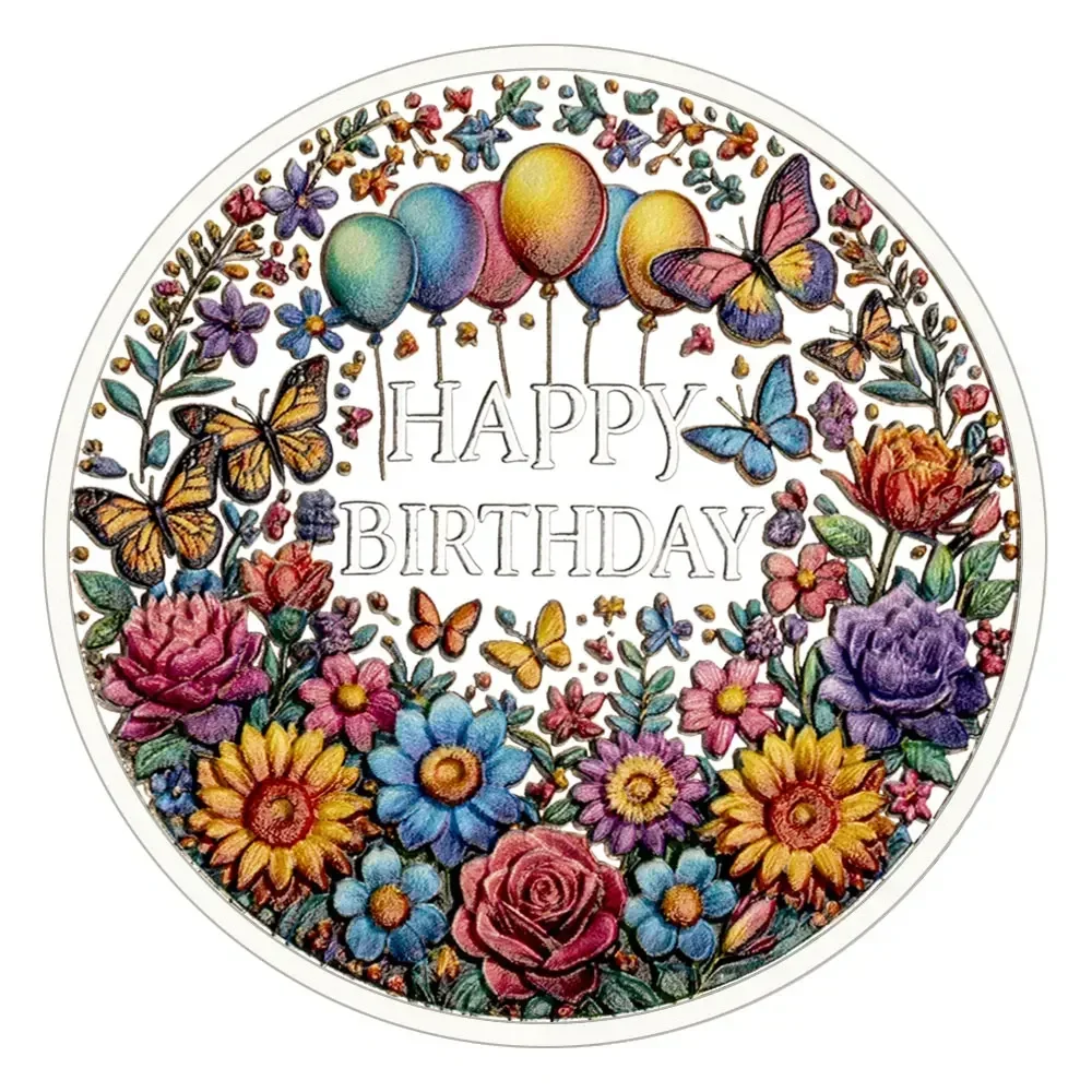 عملة تذكارية لعيد الميلاد السعيد مطلية بالذهب، عملات معدنية ملونة قابلة للجمع، هدايا عيد ميلاد للأصدقاء