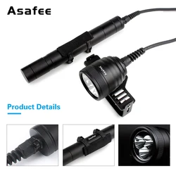 Asafee Scuba Dive Canister Torch Diving Flashlight Focus Light Narrow Beam Deep Immersion Amutorch Underwater Waterproof