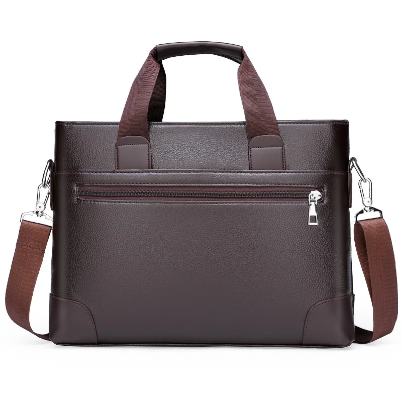 Scione Men‘s Leather Briefcase Bag New Portable Business Bag For Men Office Laptop Messenger Bag Leather Tote Bag K499