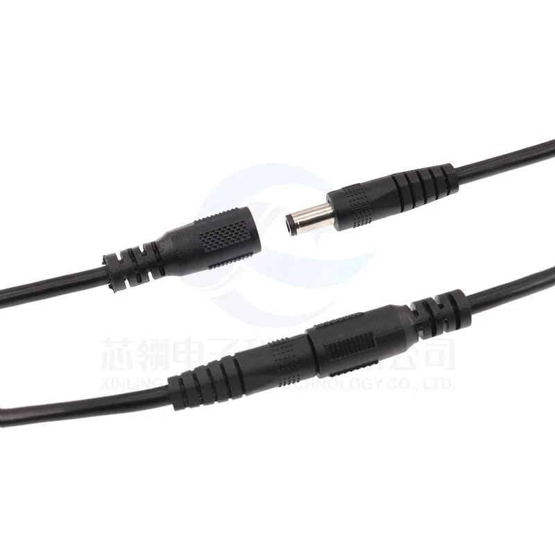 Masculino para Feminino Cabo de Extensão, Adaptador de Monitoramento, Router e Câmera, 0.75 Flat, DC5.5-2.1