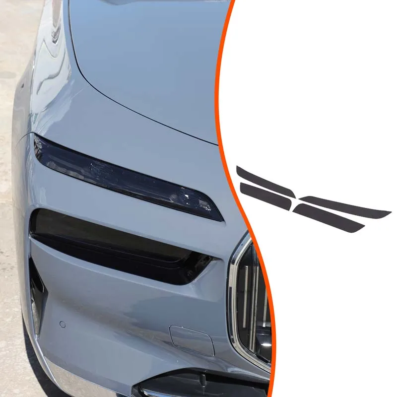 4 piece set TPU black For BMW 7 Series G70 2023+ Car styling car headlight film decorative sticker car modification accessories