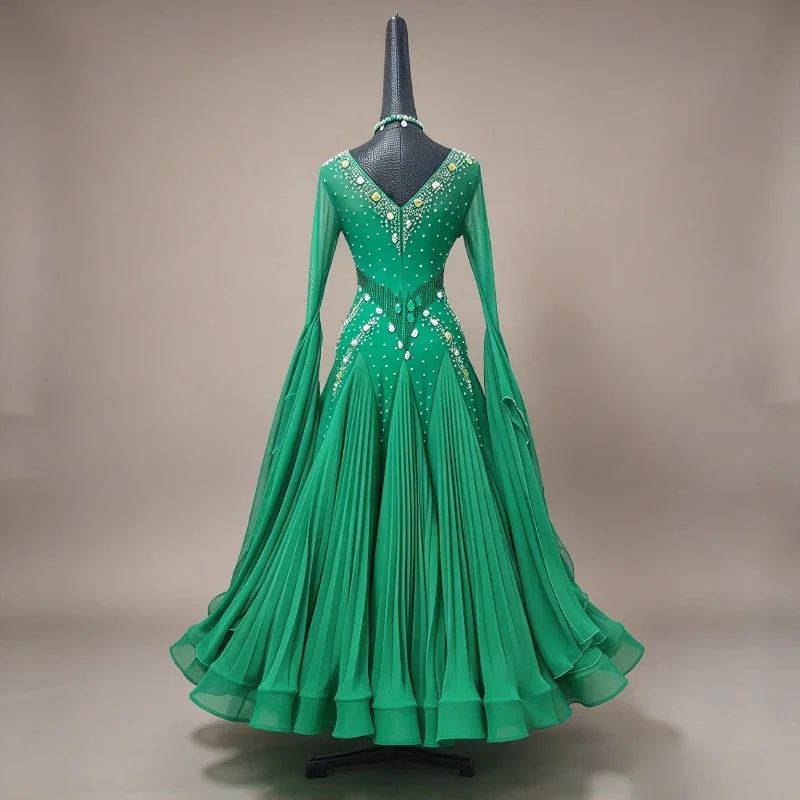 Advanced Customization Ballroom Competition Dance Dresses Women Standard Ballroom Skirt Adult Waltz Ballroom Dancing Dress