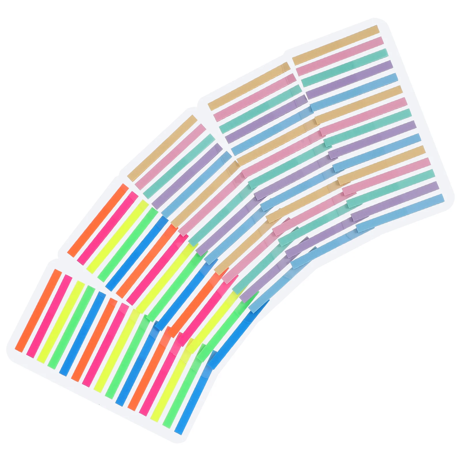 5Pcs Transparent Ultrathin Fluorescent Sticky Tabs Self-Adhesive Highlight Strips for Book Annotation Document Marking Study