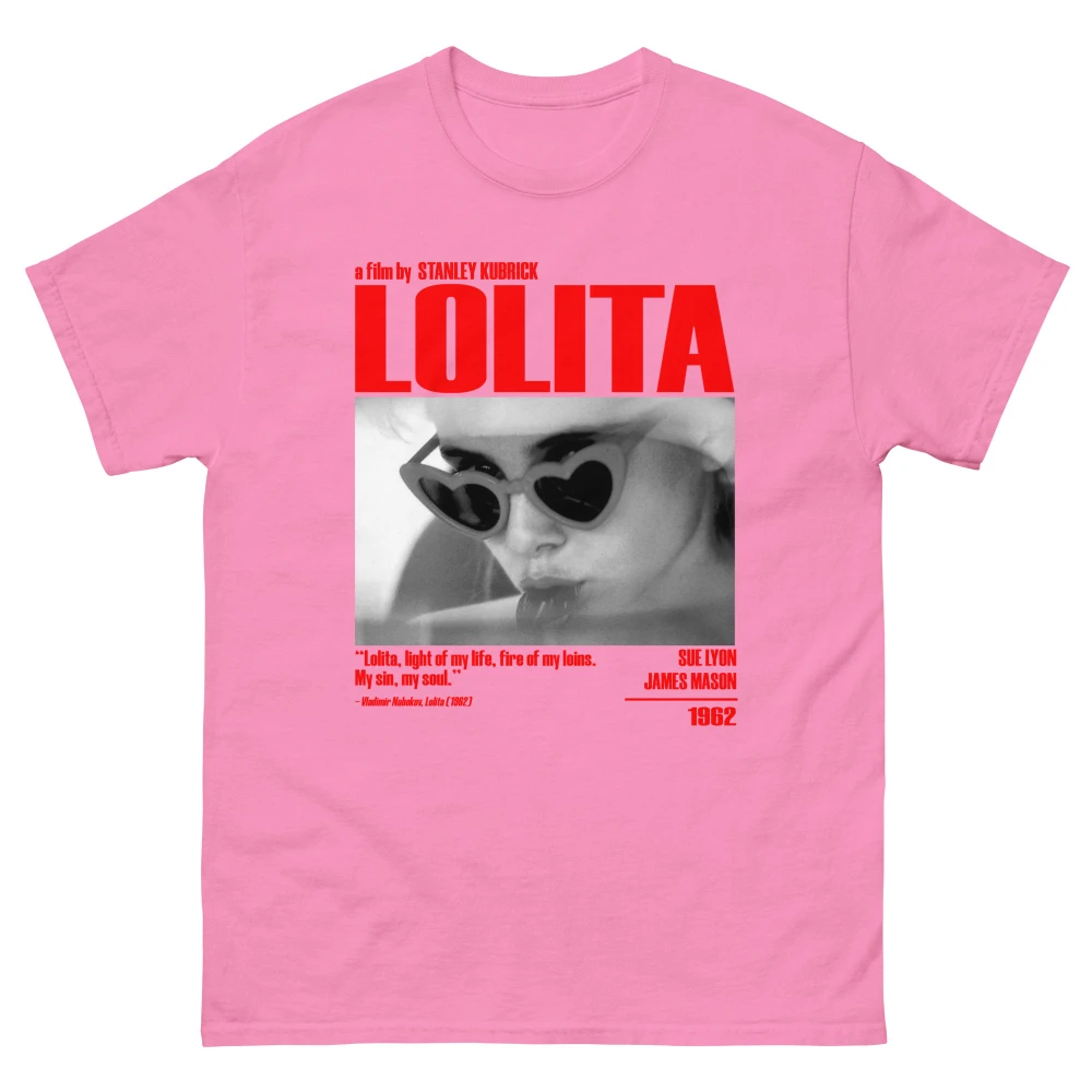 T-shirt Lolita regalo per fan di film T-shirt casual e comoda T-shirt base unisex in puro cotone quattro stagioni per donna