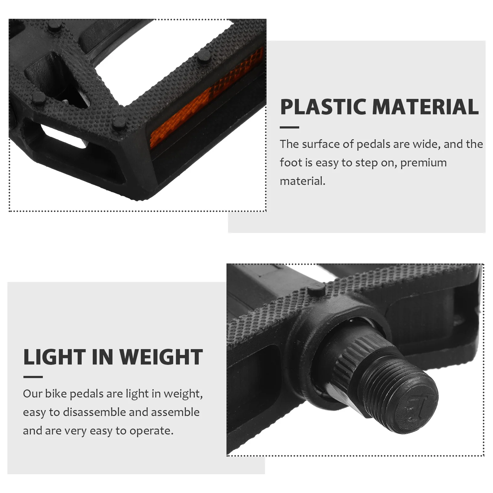 

2Pcs Mountain Bike Pedals Durable Bicycle Pedals Lightweight Anti-Skid Wide Platform Outdoor Cycling Replacement