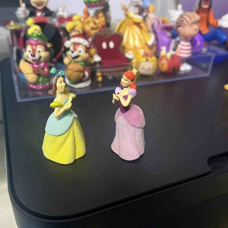 2Pieces/lot 6cm  Disney Cinderella\'s Two Bad Sisters Ornament Surface Plush Ornament Collection