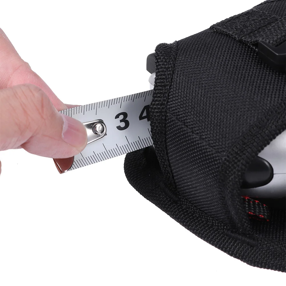 

Mini Portable Black Tape Measure Waist Bag Thickened Tool Waist Pouch Lightweight Durable Tool Fanny Pack for Tape Measure