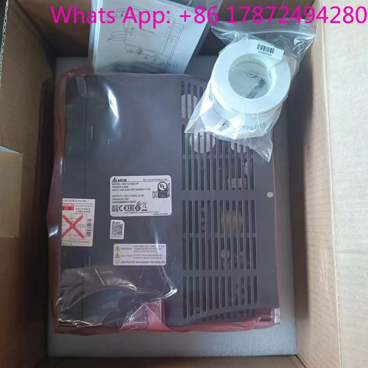 4.5kW 230V Single Phase A2 Servo Driver ASD-A2-4523-M - New Machine for CNC Applications