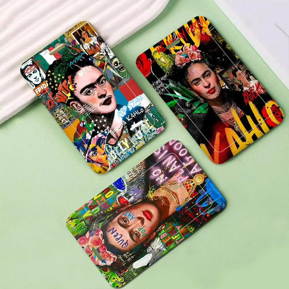 

Artist F-Frida K-Kahlos Painting Pocket Credit ID Card Badge Tag Holder Pass Case W/ Neck Strap Lanyard