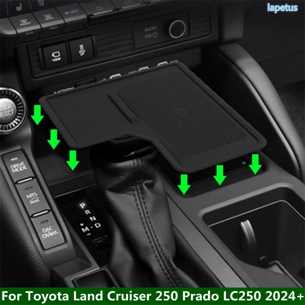 

Car Wireless Phone Charging Silicone Non-slip Anti-Skid Pad Silica gel Cover For Toyota Land Cruiser Prado 250 LC250 2024 2025