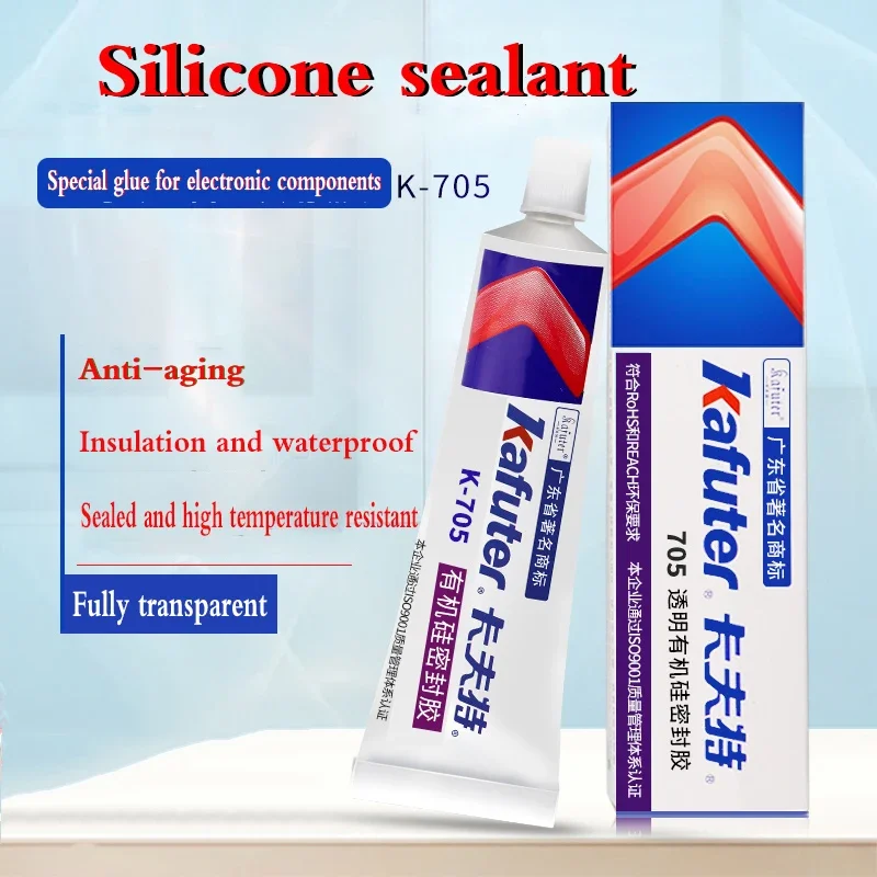 Kafuter K-705 RTV silicone transparent insulating waterproof strong high temperature resistant electronic element fixed sealant