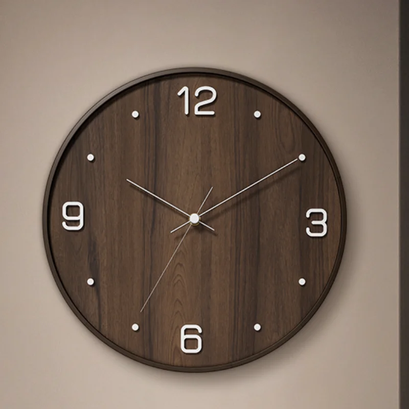 Wood Silent Decorative Wall Clock Modern Design Electronic Clocks Wall Clock Living Room Watches Relogio De Parede Home Decor