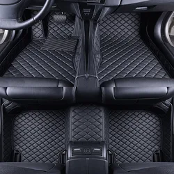 Tapis de sol de voiture en cuir de luxe personnalisé, tapis de pied, protecteur complet, accessoires automobiles, placements, modèle Y, modèle 3, modèle X, modèle S