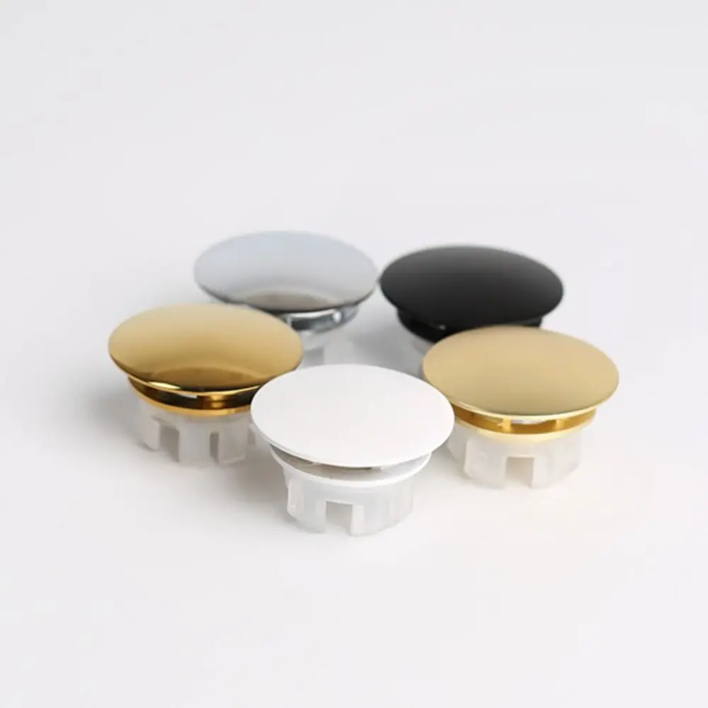 Useful Round Sink Overflow Covers Copper Replacement Sink Hole Cover double layer Wash Basin Overflow Ring Plug Kitchen Bathroom