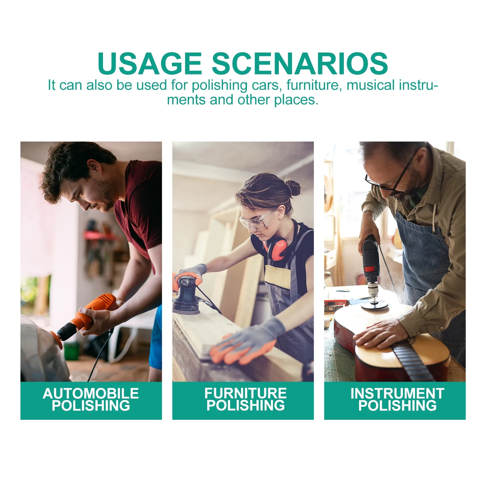 

16 шт., набор автомобильных буферов, губчатая накладка для детализации автомобильного буфера, полирующая пена, вощение мебели, дерево, пластик