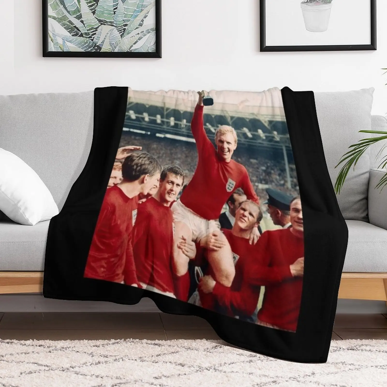 

Bobby Moore 1966 Classic . Throw Blanket Travel Furry Beach Blankets