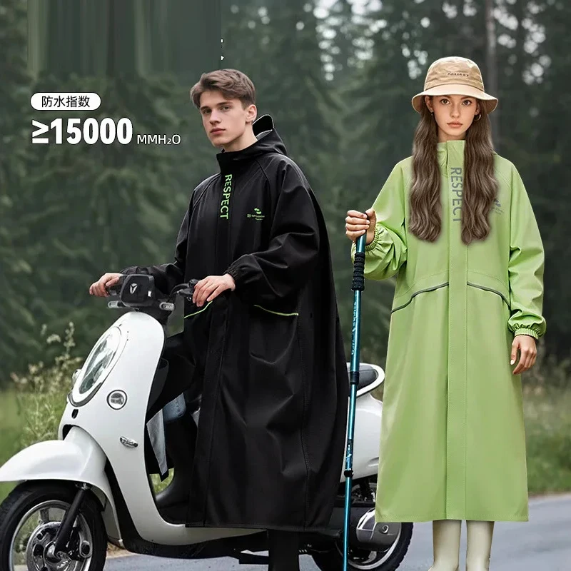 Long Full-body Raincoat Motorcycle Cycling Waterproof Rain Poncho Windbreaker Type Men and Women Outdoor Hiking Camping Raincoat